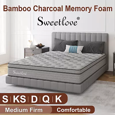 Queen Double King Single Bed Mattress Bamboo Charcoal Memory Foam No Spring • $169