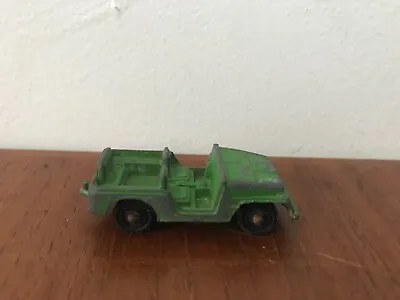 Vtg Marx WWII Military Playsets Die-Cast Green Jeep With Towing Trailer Hitch • $6.90