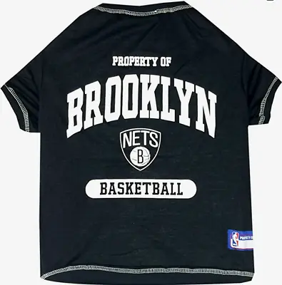 Brooklyn Nets Pet Shirt Medium Med M Black Short Sleeve Tee Pets First New Nwt • $5.45