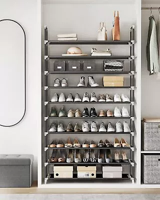 Shoe Rack Organizer Storage Pairs Shoes Shelves Space 10 Tier 50 Pairs Standing • $22.99