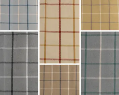 £1.50 • Buy Mull Checked Tartan Curtain Fabric Material, Style Furnishings