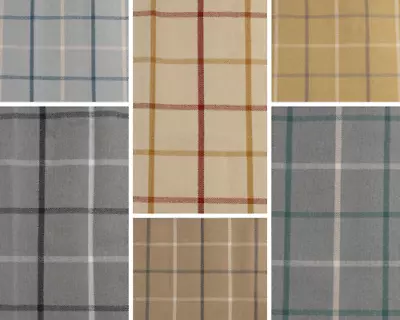 Mull Checked Tartan Curtain Fabric Material Style Furnishings • £1.50