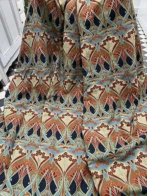 Liberty Ianthe Vintage Linen Curtains 48 W X 69   L  RARE (unfinished) - (LOT 2) • £265