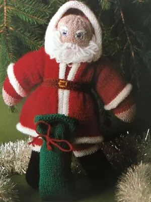 Photocopy Knitting Pattern - Father Christmas Xmas Santa Clause - 0400 • £2.99