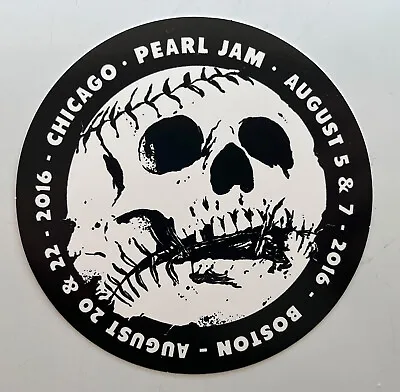 2016 Pearl Jam Official Baseball Skull Sticker! Boston Fenway Chicago Wrigley • $34.17