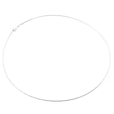 1.1MM 925 STERLING SILVER FLEXIBLE CABLE WIRE COLLAR NECKLACE Choker • $22
