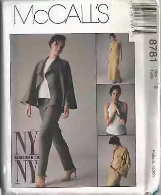 Mccalls 8781 Misses' Size 4 Ny-ny Jacket Top Pants Skirt Sewing Pattern Vtg • $4.99