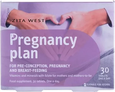 Zita West Pregnancy Plan - 30-Day Preconception & Pregnancy Vitamins - Essential • £23