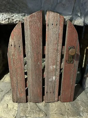 Primitive Wooden Garden Gate Rustic Vintage Great Mantel Decor Rusty Hardware • $185