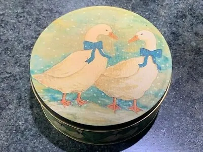 Vintage Cookie Tin Geese In Snow • $2.99