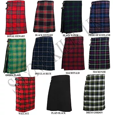 5 Yard Men's Scottish Kilts Tartan Kilt 13oz Highland Casual Kilts Highland Kilt • £19.99