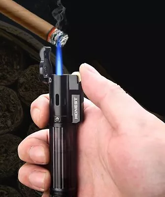 £4.99 • Buy Windproof Jet Flame Lighter Gas Christmas Gift For Men Women Refillable Gift Bag