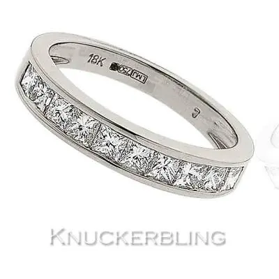 Diamond Wedding / Eternity Ring 1.00ct F VS Princess Cut 18ct White Gold • £2220