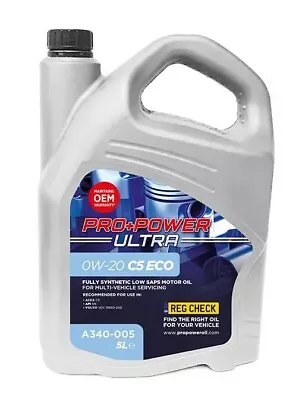 £38.02 • Buy Pro+Power Ultra 5L 0W20 C5 ECO Synthetic Engine Oil Fits Toyota Honda Mazda