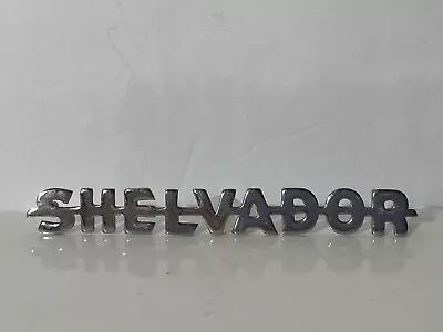 VINTAGE Shelvador APPLIANCE EMBLEM NAMEPLATE REFRIGERATOR STOVE Metal USA • $49