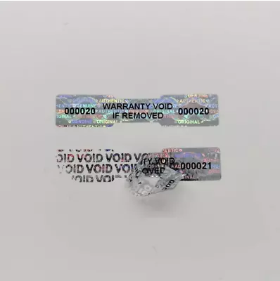 SECURITY SEAL TAMPER EVIDENT Warranty Void Stickers Dog Bone Hologram Numbered • £3.79