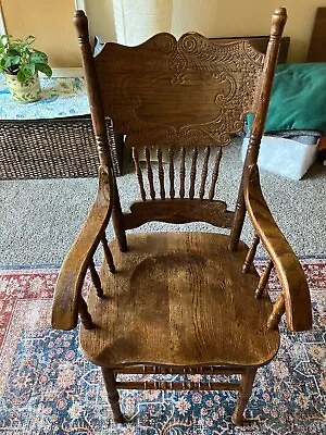 Amish Oak Pressed-Back Dining Arm Chair~ Single Chair • $200