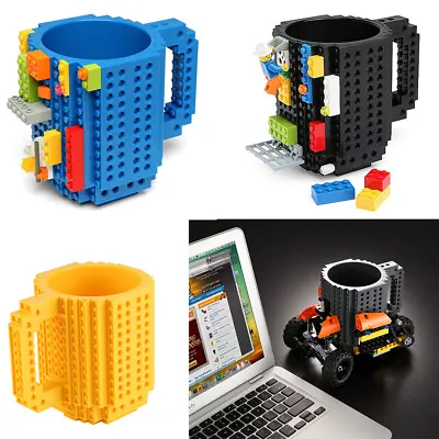 £4.99 • Buy Building Bricks DIY  Puzzle Mugs Construction Blocks Gift Coffee Tea Brick Cup 