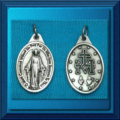 Miraculous Medal English Catholic 1  Made In ITALY Die Cast DETAILED Vatican  ✔ • $1.59