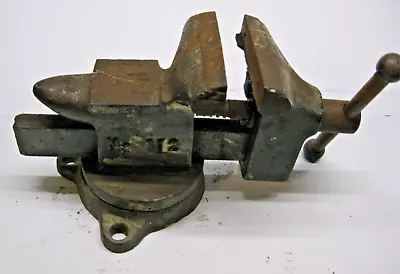 Vintage Littlestown U8A  3 1/2  Wide Jaws Swivel Base Bench Vise USA • $14.99