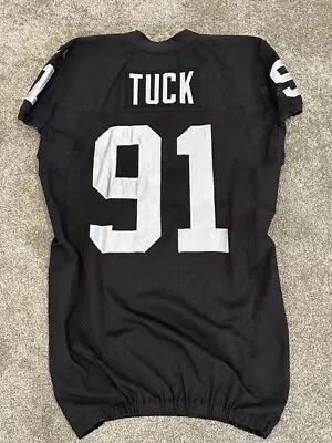 2013 Jack Crawford Oakland Raiders Game Used Worn Football Jersey Justin Tuck • $664.99
