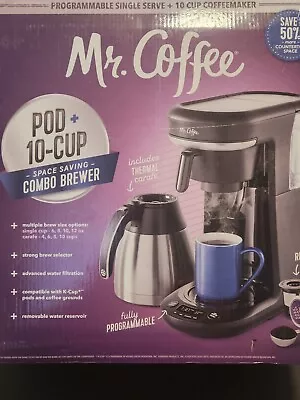 Mr. Coffee - Space-Saving Combo 10-Cup Coffee Maker And Pod Single Serve Brew... • $85