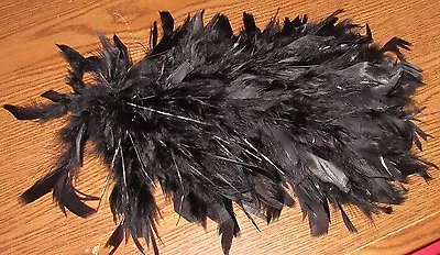 1 Black Silver Marching Band Hat Cap Shako FEATHER PLUME ONLY Used For Starburst • $7.50
