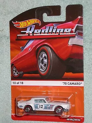 Hot Wheels Redline 70 Camaro White On Card • $5