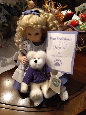 Beary Best Friends By Marie Osmond Porcelain Doll &  Boyds Bears plush Bear • $85