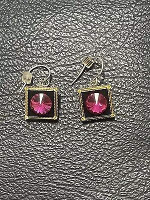Firefly Multi-Color Square Moon Earrings 7393 - • $29.99