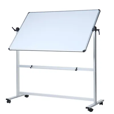 VIZ-PRO Double-Sided Magnetic Mobile Whiteboard 48 X 36 Inches Aluminium Frame • $125.91