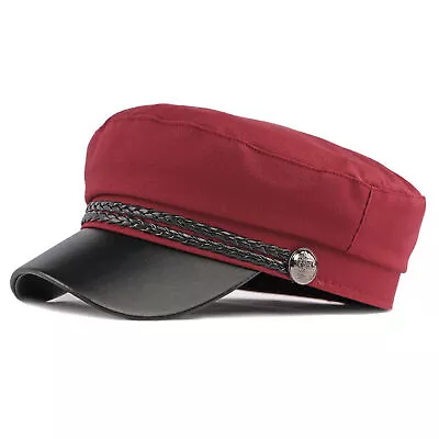 Student Sailor Hat Adjustable Dressing Windproof Short Brim Captain Cap Ladies • $26.39