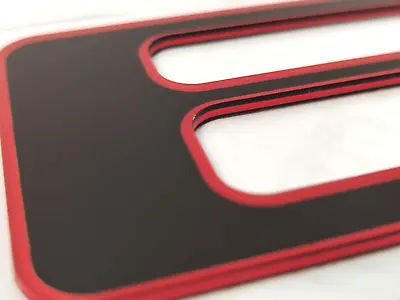 Black W.Red Out Acrylic Raised Tailgate Letter Inserts Chevy Silverado 2019-24 • $25.50