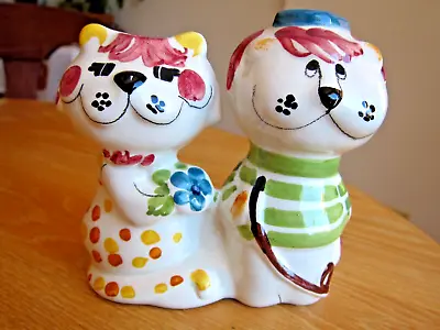 Quadrifoglio Florence Italy Ceramic Cat Dog Toothbrush Holder Whimsical • $23