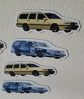 RARE YELLOW VOLVO 850R TURBO 5 SPEED MAGNETS 🧲 Lot Of 4 VOLVO RACING 4 Pack • $12.99