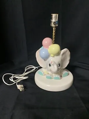 Antique VTG Ceramic Elephant With Pastel Balloons Child's Nursery Lamp 13  • $29