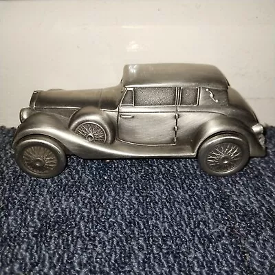 Vintage 1937 Rolls Royce Car Money Box Silver Plated Collectable Piggy Bank • £14.98