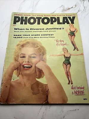 1956 October Photoplay Magazine - Marilyn Monroe Front Cover • $30