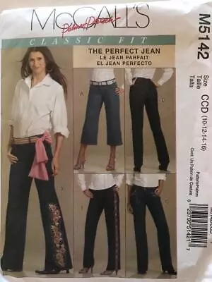 Mccalls 5142 Misses The Perfect Jean Pants Pattern Sizes 10121416 Uncut • $4.99