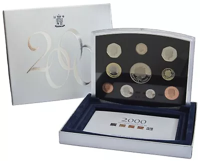 2000 Royal Mint United Kingdom Proof Set - Flat Case Deluxe Coin Collection • £34.99