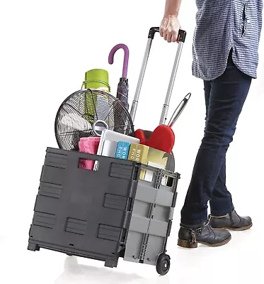 Collapsible Pack-N-Roll Utility Cart - 2 Wheel - 80 Lbs Load Capacity - Black • $58.95