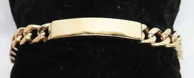 Birmingham England 9k Solid Gold 8  Id Bracelet • $1400
