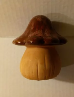 4  Tall Drip Glazed Ceramic Mushroom Figurine  • $11