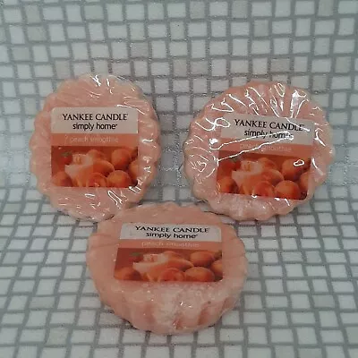 Yankee Candle Peach Smoothie Wax Melt Tarts X3 Simply Home 22g USA Rare Retired • £9.99