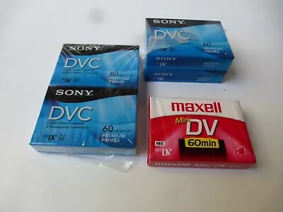 Lot Of 5 SONY DVC Digital Video Cassette Tapes Mini DV Premium NEW • $19.88
