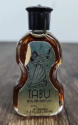 Vintage Dana Tabu 1/2 Fl Oz Eau De Parfum Violin Bottle New Without Box • $16.50