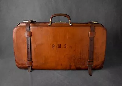 Antique Vintage MOYNAT Gladstone Doctor's Kit Travel Bag Case Leather • $1119.70