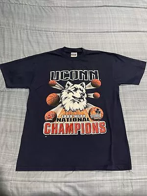 $19.99 • Buy Vintage 1999 UCONN  Huskies Basketball Champions T Shirt Large