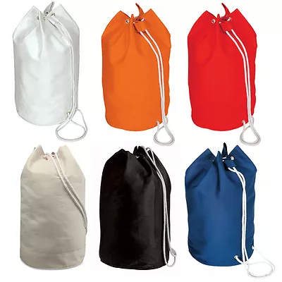 Drawstring Sailor Duffle Bag Swimming Sports Gym Beach Picnic Shoulder Bag Sack • £9.99