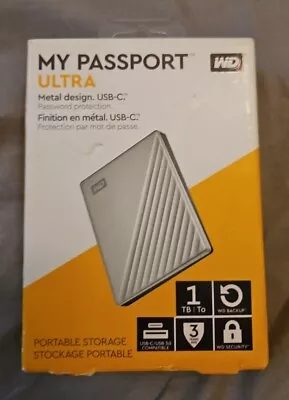 C005336 - WD 1TB  My Passport PORTABLE EXTERNAL HARD DRIVE WDBYVG0010BBKWESN • $67.99